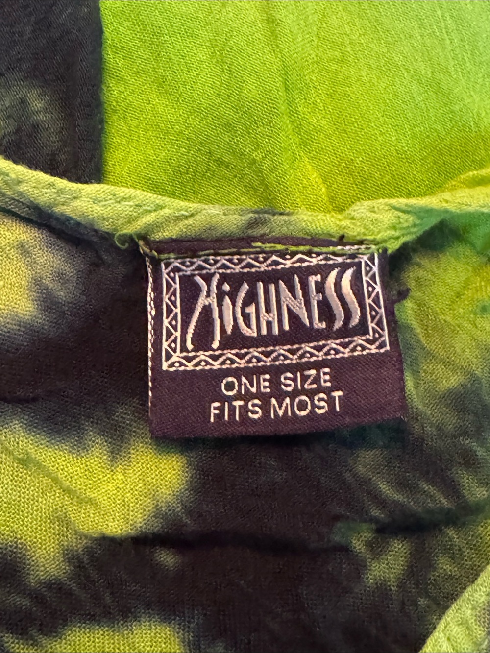 Bright Lime Tie-Dye Asymmetrical Sleeveless Dress - Picture 7 of 8